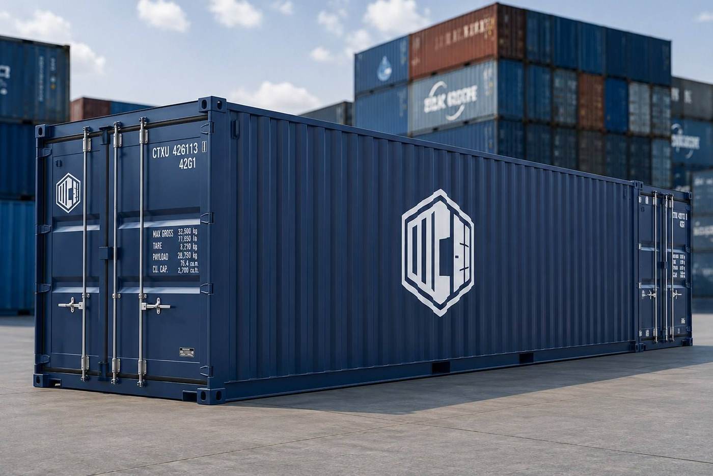 LGMU double door container, 40ft